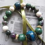 アズマラカイトの異国風ブレスレット
