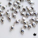 [25pcs] 10x5mm Antique Silver Heart Connector・ゴールド ハートコネクターチャーム