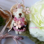 saly☆桜咲く☆ぬいぐるみクマさんのネックレス