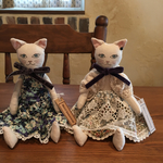 【rosalind様専用】リバティの服を着たねこのドール 