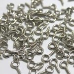 (300本) ヒートン 長さ約8MM - シルバー (ロジウム)