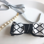 🎀再販🎀モロッカン柄《ブラック×ホワイト》のバナナクリップ