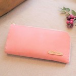 ✻　～ふんわり桜ピンク色～　✻　L字ゴールドファスナー長財布　✻　オールレザー　✻　