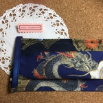 着物男子に！紺に龍の和柄のマスクカバーLサイズ