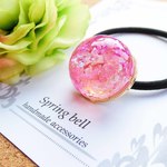 flower shower pink gradation ヘアゴム　レジン