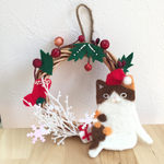 2点限定☆ミケ猫さんのクリスマスリース