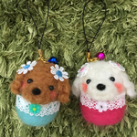 ふわふわトイプードルのストラップ💕（羊毛フェルト）
