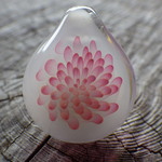 pinonyaca  (190)お花　 フューム【mini】ボロシリケイトガラスペンダント  