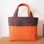 a様ご予約 bicolor tote M (brown×orange)