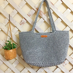 ♡送料込み♡ナチュラシンプル肩掛けカゴバッグ♡シルバーＬ