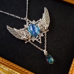 【再販】優しいドラゴンの息吹◇エレガントネックレス<blue>