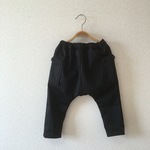 90㎝★ストレッチサテンstのサイドポケットサルエルパンツ