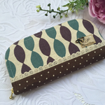 ライン状モチーフ☆ラウンド長財布