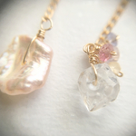【ＳＡＬＥ】水晶とパールのピアス