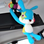 ぷらぷらウサきっず＊ロッピ「どこまでいくの？」 車＊ミラー　〔ロングハンド〕