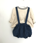 【受注制作】リネンのかぼちゃサロペット 80