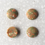 ヴィンテージ アクリルラウンドカボション Gグラニテ 18mm 4こ