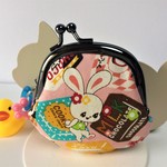 昭和レトロ動物*がま口ポーチ*チョコいっぱい