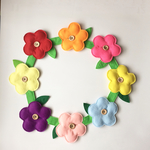 お花のボタン遊び