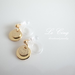 stardust disc earrings gold
