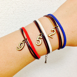 新作☆leather×suède☆ナンバーアンクレットorブレスレット☆1点600円