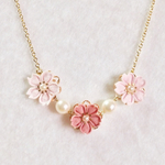 【特集掲載】桜結びネックレス ＊つまみ細工＊ 　