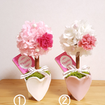 「母の日限定」ハートの花器のトピアリー