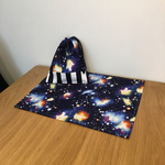 宇宙柄とストライプの給食袋セット