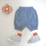 受注！再販‼︎2WAY コットンのかぼちゃパンツ ブルーグレー