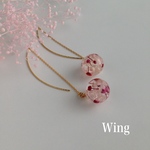 まぁるいさくら色  かすみ草のピアス/イヤリング/樹脂ノンホール