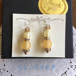 イエロービジューイヤリング／ピアス(再販)