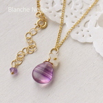 桜のシェルとフローライトのプチネックレス＊14kgf＊