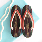 薫風　駿河の塗り下駄・総彫り《右近タイプ》Mサイズ 　母の日ギフトにも
