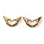 CNT-056-G【2個入り】ハートハンドペンダント,Heart hand Pendant/ 14mm x 20mm