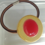 ツヤツヤ☆いちごジャムクッキーのヘアゴム