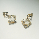 crystal frame／イヤリングorピアス