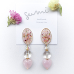 D ＊ flower bouquet oval ＊ ピアス/イヤリング