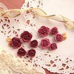 【薔薇パーツ＊《ワインレッド》】