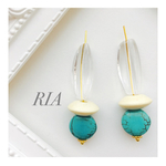 ♢ウッドビーズ&ターコイズピアス/イヤリング♢♡100