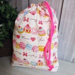 巾着袋(24cm×18cm)＊給食袋＊入園入学/通園通学【56-A】