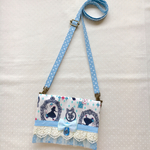 2way 移動ポケット アリス 水色 フリル&リボン&ビジュー ハンドメイド♫