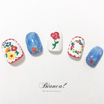 チロリアン刺繍＆デニムネイル✼