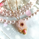 桜ミルキーピンクネックレス