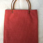 kikyou2様オーダー品  バッグインバッグになるミニバッグ（かわいい赤の茶色の持ち手）