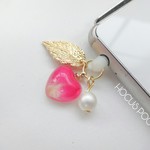 プチバラのりんご風スマホピアス