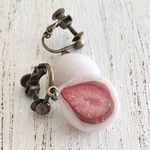 【SALE35％OFF】いちご大福のイヤリング(パール付き)