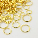 丸カン10g． 3mm-10mmミクストセット - 金 / ゴールド