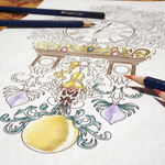 掛け時計塗り絵5枚セット