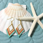 トレンド マーメイド ガラスビーズ ピアス