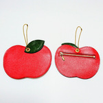 りんごのパスケース　ミニポーチ